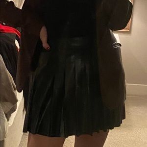 Faux Leather Skort